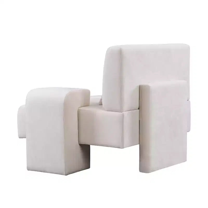 Fauteuil d'appoint surdimensionné de 122 cm de large avec coussin et plateau en bois intégré, fauteuil confortable et moderne