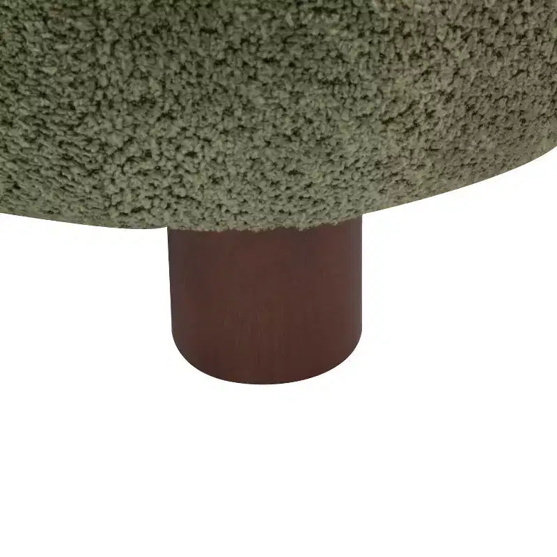 Chaise d'appoint sans accoudoirs rembourrée en bouclé et bois moderne