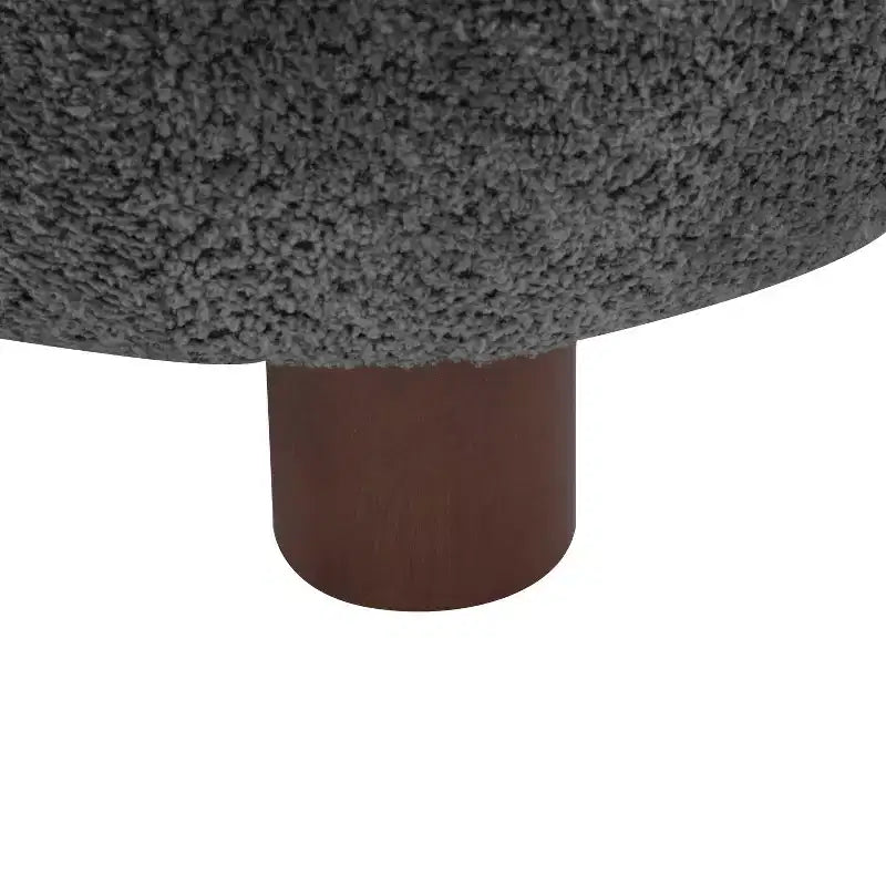 Chaise d'appoint sans accoudoirs rembourrée en bouclé et bois moderne