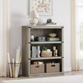 3 Tier Bookcase, Farmhouse Book Shelf with Storage, 40 Inch Tall Open Display Bookshelves