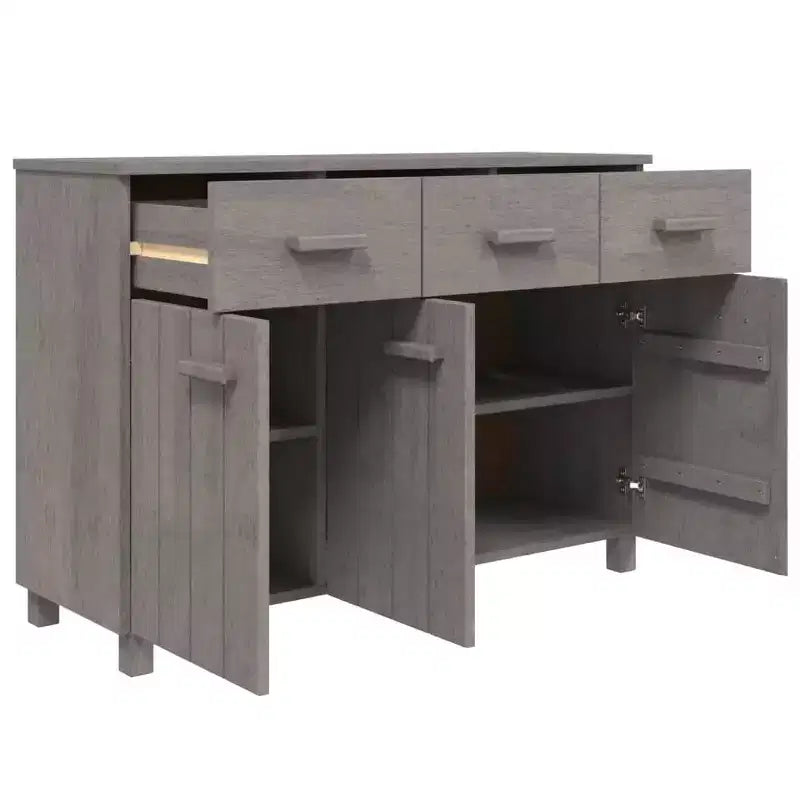 Buffet bar console en bois de pin massif avec tiroirs