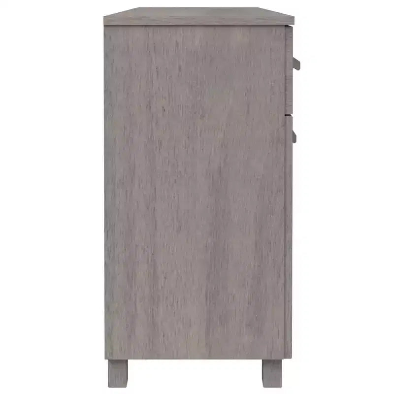 Buffet bar console en bois de pin massif avec tiroirs