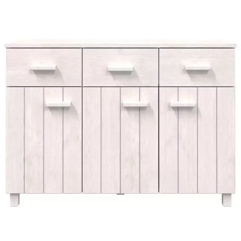 Buffet bar console en bois de pin massif avec tiroirs
