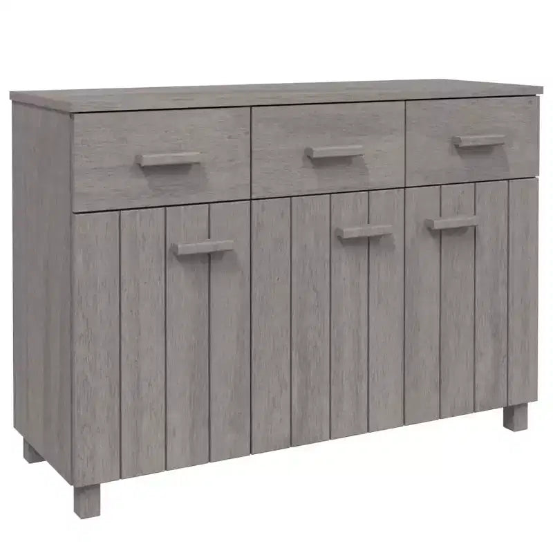 Buffet bar console en bois de pin massif avec tiroirs