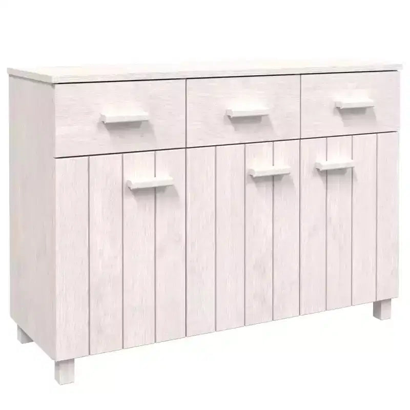 Buffet bar console en bois de pin massif avec tiroirs