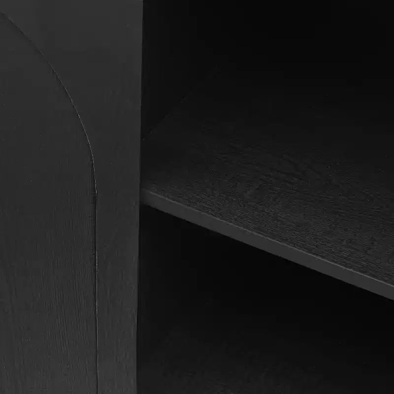 Élégant meuble de rangement en rotin, buffet à 2 portes avec pieds en pin massif pour chambre à coucher, salon, bureau