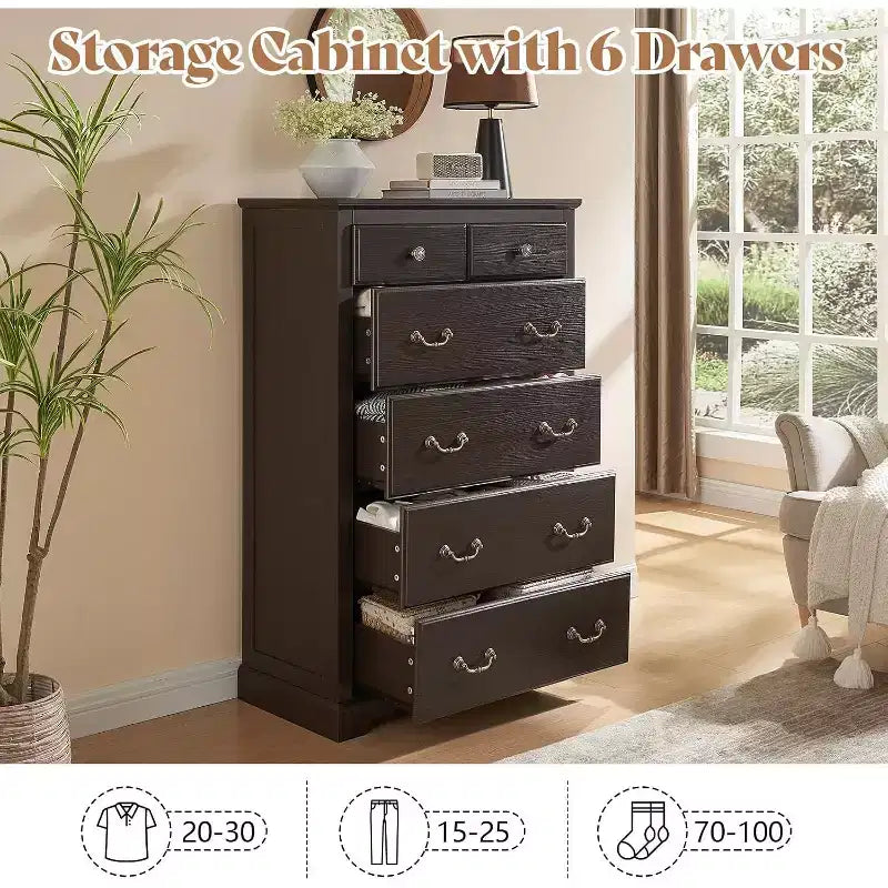 Commode de chambre, commode de style ferme avec poignée en métal vintage