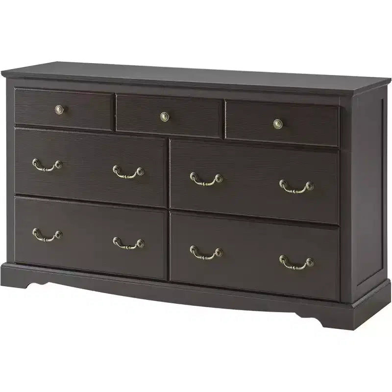 Commode de chambre, commode de style ferme avec poignée en métal vintage