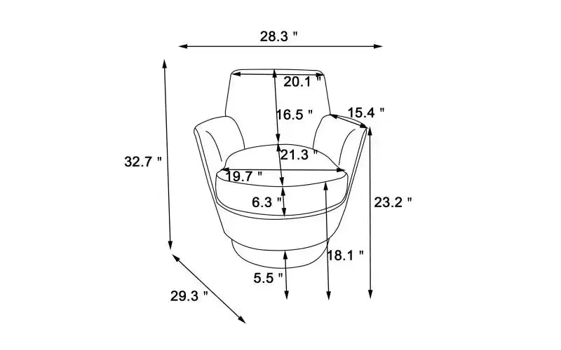 Fauteuil pivotant de luxe en velours, fauteuil d'appoint rotatif silencieux à 360° avec base dorée pour salon, chambre, bureau