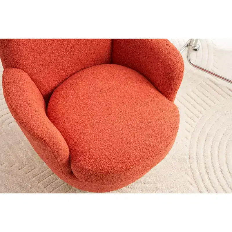 Fauteuil pivotant de luxe en velours, fauteuil d'appoint rotatif silencieux à 360° avec base dorée pour salon, chambre, bureau