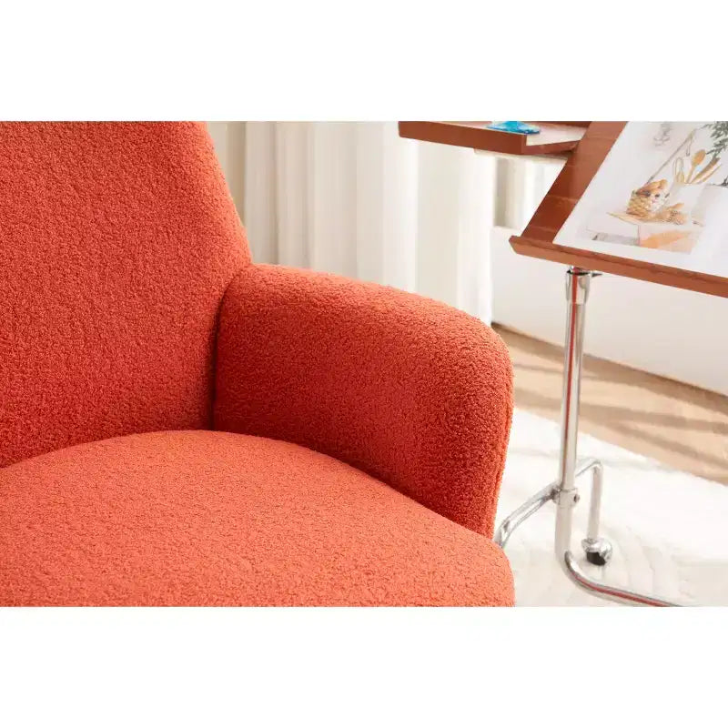 Fauteuil pivotant de luxe en velours, fauteuil d'appoint rotatif silencieux à 360° avec base dorée pour salon, chambre, bureau