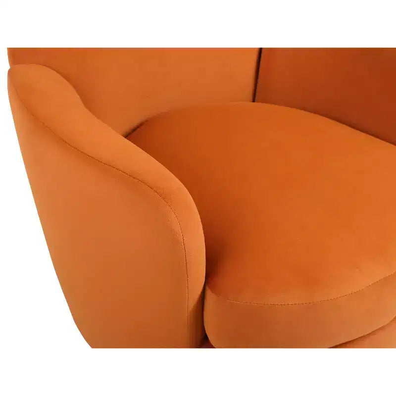 Fauteuil pivotant de luxe en velours, fauteuil d'appoint rotatif silencieux à 360° avec base dorée pour salon, chambre, bureau