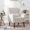 Okak Accent Chairs for Bedroom, Mid Century Modern Accent Chair, Teddy Fabric Chairs Comfy Reading Chair, Lounge Arm Chairs Armchair