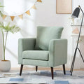 Okak Accent Chairs for Bedroom, Modern Upholstered Armchair, Mid Century Fabric Lounge Chair, Comfortable Reading Chair with Wood Legs