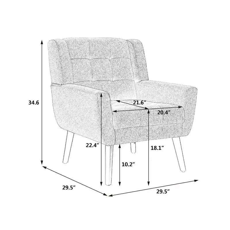 Fauteuils d'appoint pour chambre à coucher, fauteuil d'appoint ergonomique moderne en cuir souple pour salon, avec pieds noirs pour intérieur.