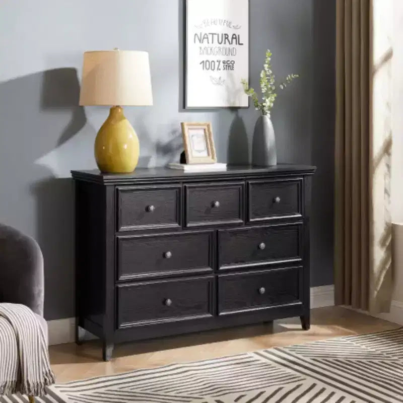 Commode moderne à 7 tiroirs, Armoire à 7 tiroirs, Commode de rangement pour vêtements, Meuble de rangement pour salon