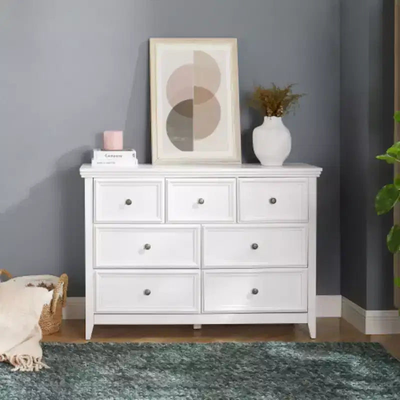 Commode moderne à 7 tiroirs, Armoire à 7 tiroirs, Commode de rangement pour vêtements, Meuble de rangement pour salon