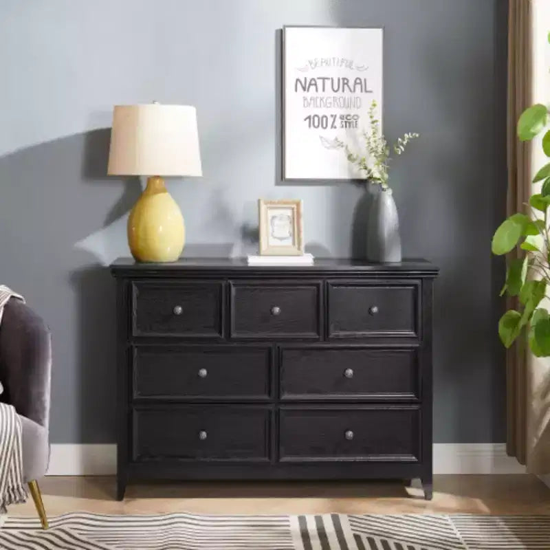 Commode moderne à 7 tiroirs, Armoire à 7 tiroirs, Commode de rangement pour vêtements, Meuble de rangement pour salon