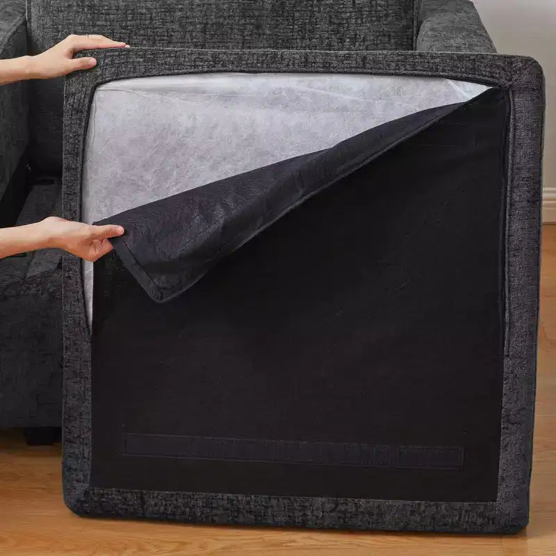 Module Ottoman Chenille - Repose-Pieds de Rangement Modulaire avec Tissu Doux pour la Peau et Conception à Installation Rapide