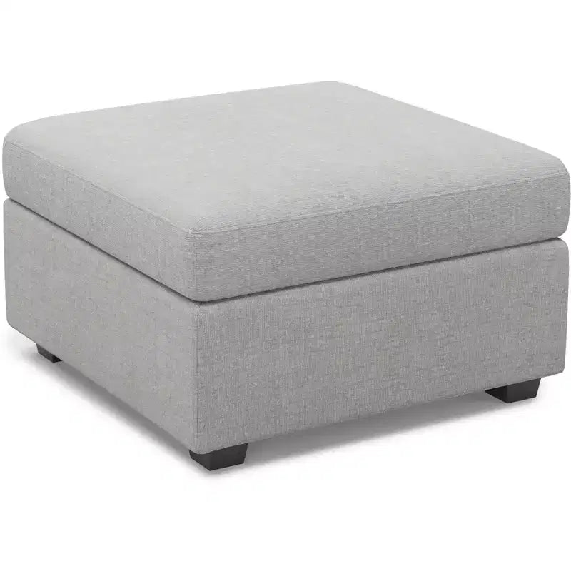 Module Ottoman Chenille - Repose-Pieds de Rangement Modulaire avec Tissu Doux pour la Peau et Conception à Installation Rapide
