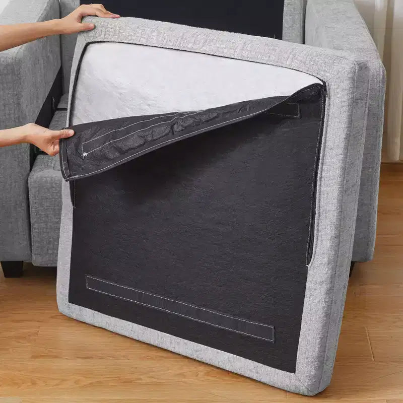 Module Ottoman Chenille - Repose-Pieds de Rangement Modulaire avec Tissu Doux pour la Peau et Conception à Installation Rapide