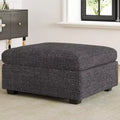 Module Ottoman Chenille - Repose-Pieds de Rangement Modulaire avec Tissu Doux pour la Peau et Conception à Installation Rapide