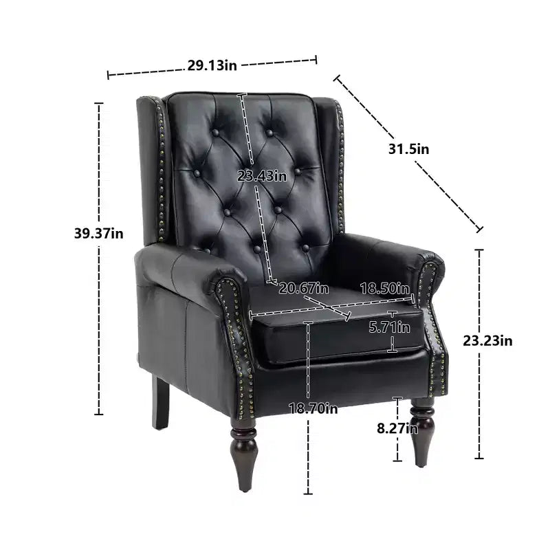 Fauteuil d'appoint rembourré moderne avec pieds en bois robustes, fauteuil de salon confortable pour le salon, la chambre à coucher