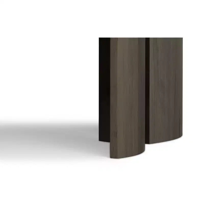 TABLE BASSE gigogne ronde contemporaine 2 pièces, 81 cm de large, en MANGUIER MASSIF, entièrement assemblée