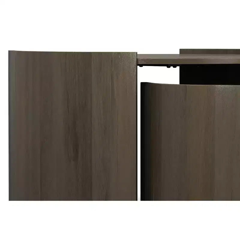 TABLE BASSE gigogne ronde contemporaine 2 pièces, 81 cm de large, en MANGUIER MASSIF, entièrement assemblée