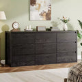9 Drawer Dresser for Bedroom, Wide Modern Wooden Chest of Drawers with Large Storage, Wood Dresser Organizer for Living Room, Hallway, Entryway
