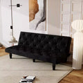 Canapé-lit futon en velours avec dossier réglable, canapé convertible moderne 66 pour salon, chambre, appartement et usage invité