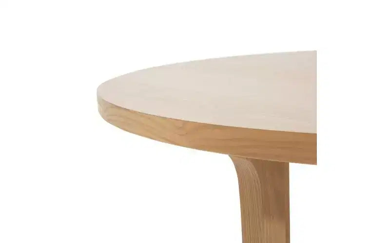 Table de cuisine circulaire 48" pour 4 personnes, table de salle à manger résistante aux rayures avec piètement en tréteau, table compacte et peu encombrante pour la salle à manger
