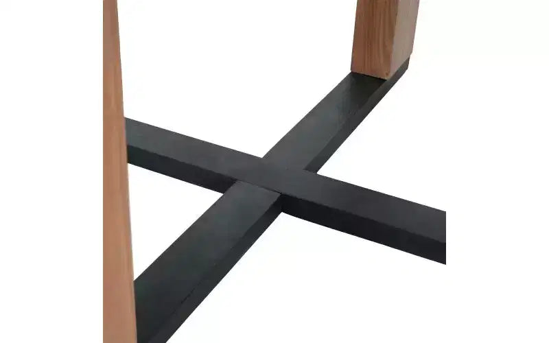 Table de cuisine circulaire 48" pour 4 personnes, table de salle à manger résistante aux rayures avec piètement en tréteau, table compacte et peu encombrante pour la salle à manger