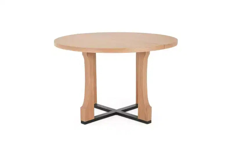 TUYOHW 48 Circle Kitchen Table for 4,Scratch-resistant Dining Table with Trestle Base,Space-saving &amp; Compact Table for Dining Room