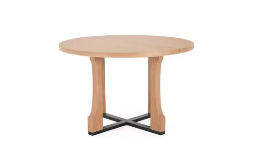 TUYOHW 48 Circle Kitchen Table for 4,Scratch-resistant Dining Table with Trestle Base,Space-saving &amp; Compact Table for Dining Room