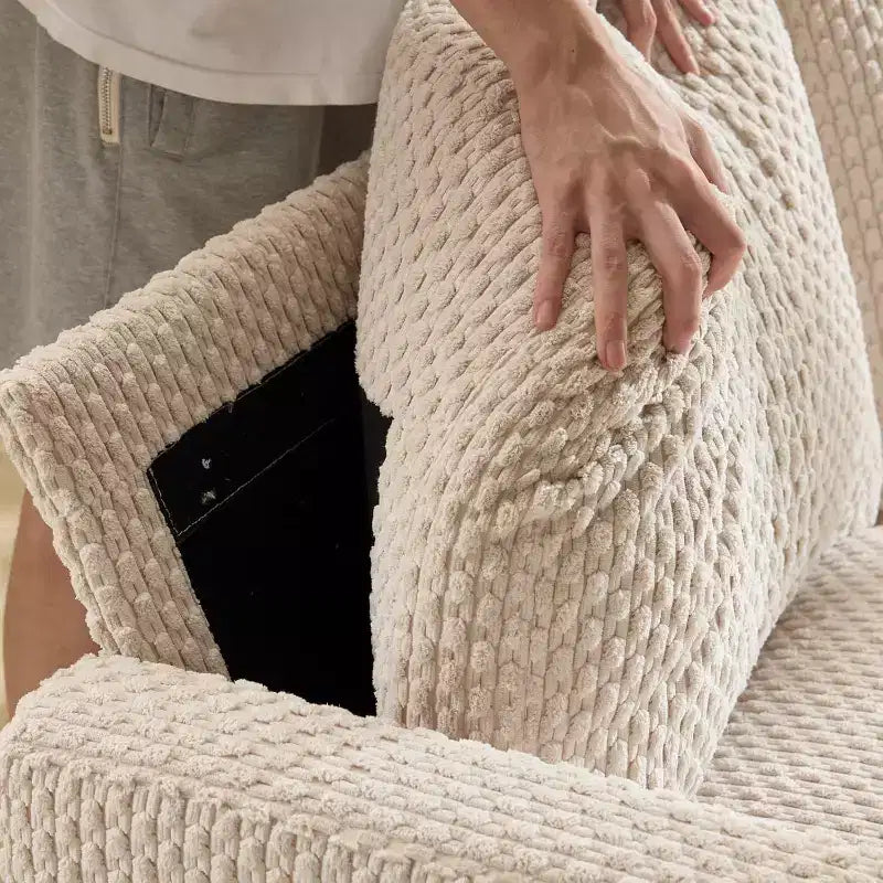 Causeuse confortable mi-siècle de 173 cm, canapé deux places avec support à ressorts et structure en bois massif, petit canapé en tissu velours côtelé