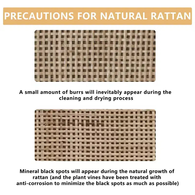 Meuble de rangement en bois à 6 tiroirs de 51,18 pouces avec tiroirs en rotin naturel, adapté aux chambres et aux salons, finition naturelle