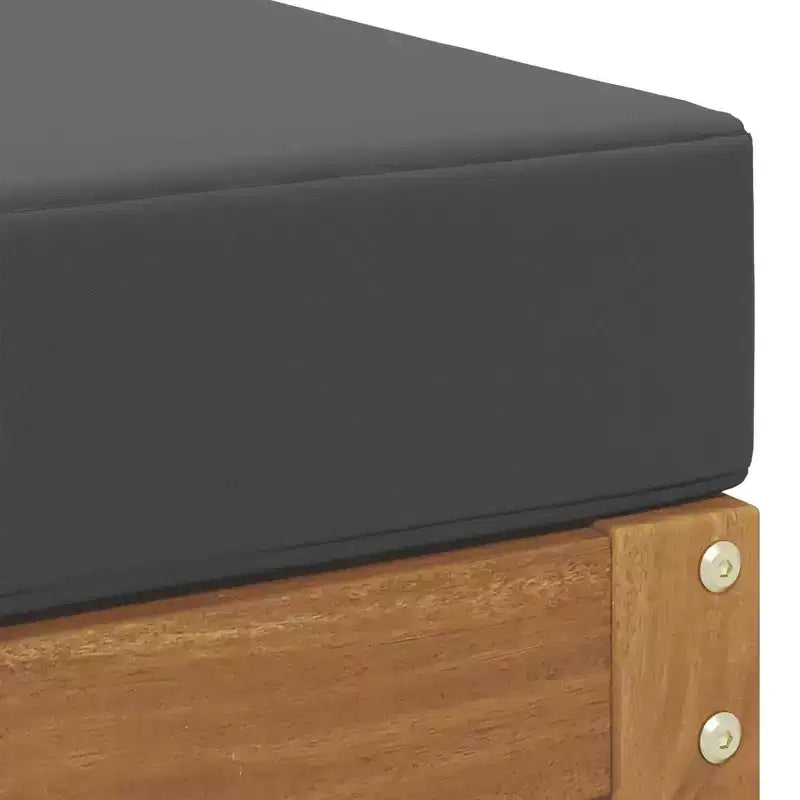 Banc Tabouret Naturel et Anthracite 115 x 43 x 37 cm
