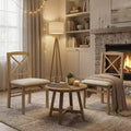 FurnitureR Folding Dining Chairs Set of 2 with Upholstered Seat, Foldable Chairs for Kitchen, Dining Room, Small Space, Space Saving Accent Chairs