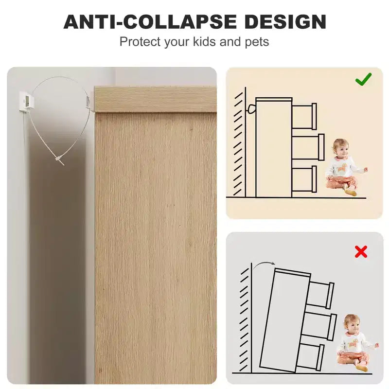 Armoire de chambre minimaliste à 7 tiroirs, meuble de rangement bicolore de style moderne avec poignées encastrées, construction en bois