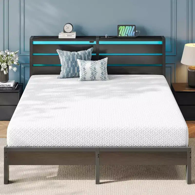 Greenstell Adult 6 Inch Cooling Gel Memory Foam Mattress, Bamboo Charcoal Support Foam, Medium Firm